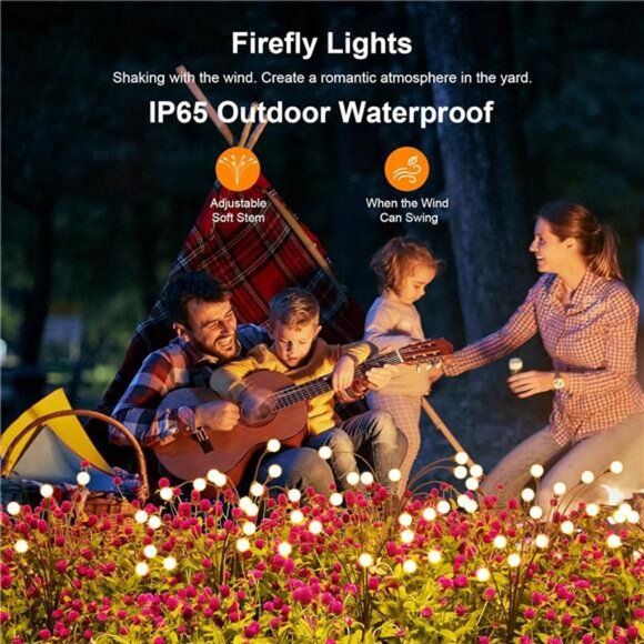 Solar Lights Outdoor(12-Pack, 96 LEDs), Solar Garden Lights, Outdoor - Picture 6 of 7